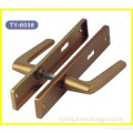 Plating Finish Gold Color Aluminium Alloy Door Handle With Plate